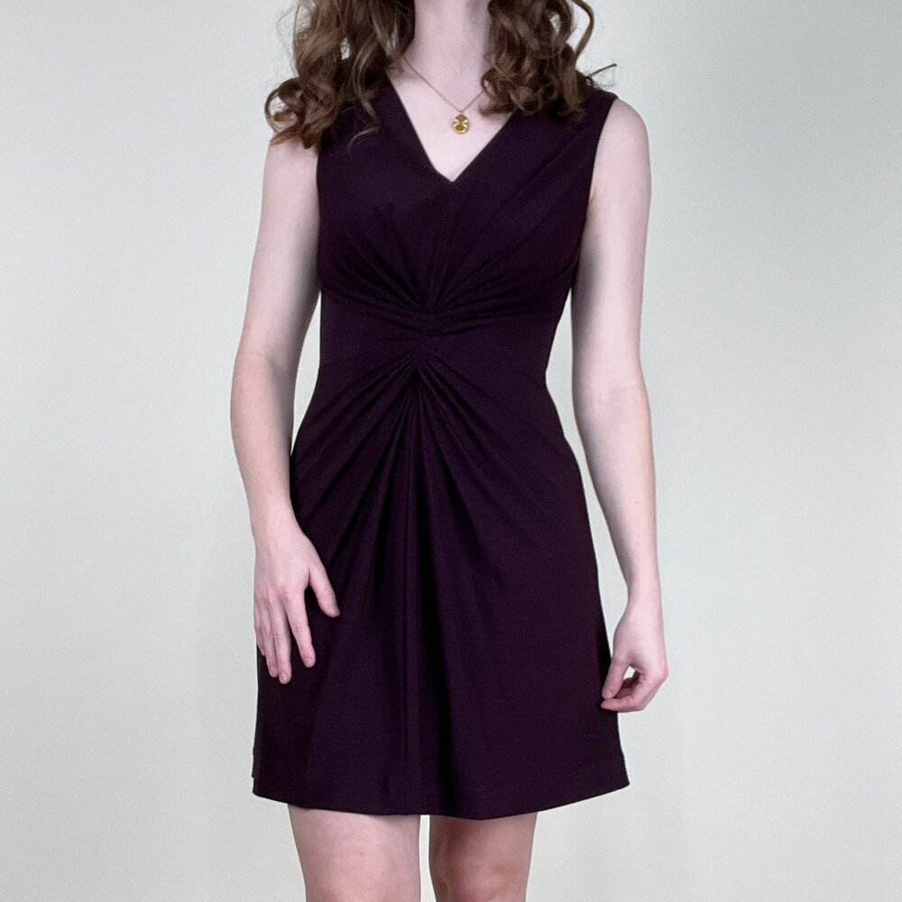 Anthropologie Silk Knit Draped Mini Dress Wedding Guest Formal Fancy Drape Party